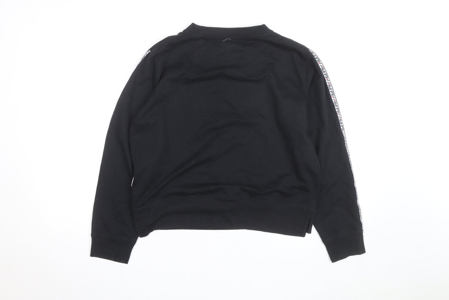FILA Mens Black L Crew Neck Logo Pullover Sweatshirt