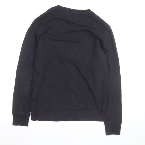 Levi's Men's Black Graphic Crew Neck Cotton Sweatshirt M