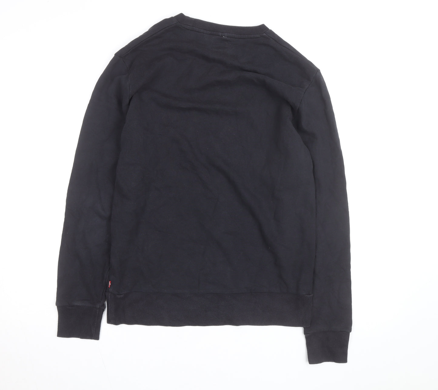 Levi's Men's Black Graphic Crew Neck Cotton Sweatshirt M