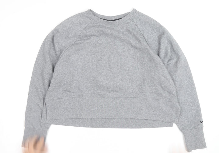 Nike Women’s Grey Dri-FIT Pullover Sweatshirt Medium