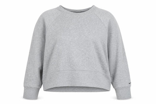 Front view of Nike Women’s Grey Dri-FIT Pullover Sweatshirt Medium
