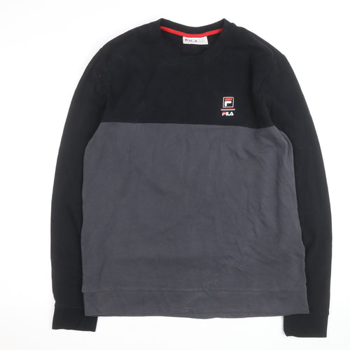 FILA Men's Black Regular Fit Pullover Sweatshirt Size L