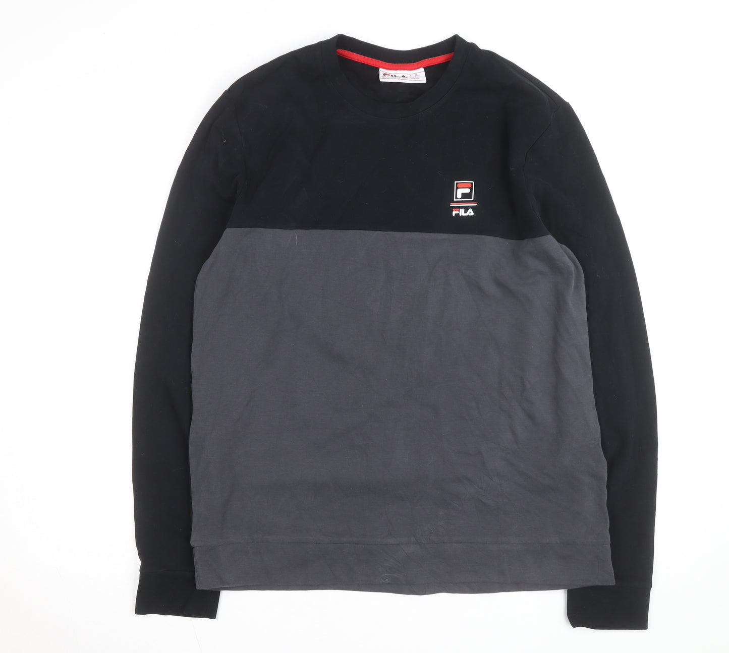 FILA Men's Black Regular Fit Pullover Sweatshirt Size L