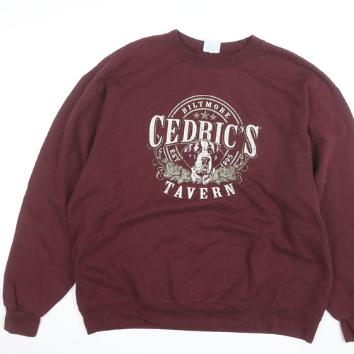 Champion Men's Brown XL Pullover Crew Neck Graphic Sweatshirt