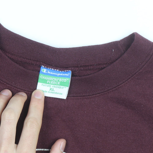 Champion Men's Brown XL Pullover Crew Neck Graphic Sweatshirt