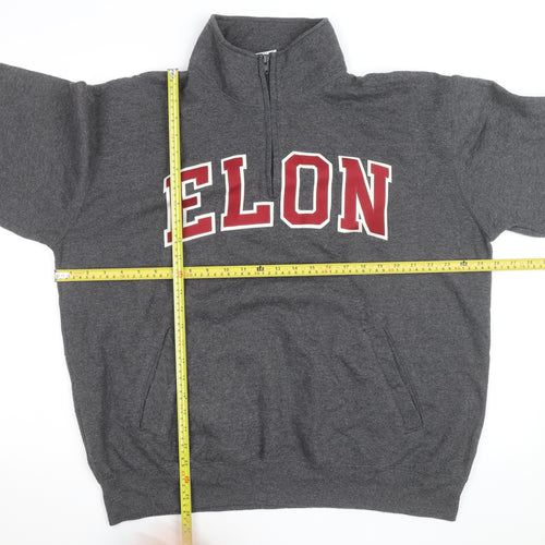 Champion Men’s Grey 1/4 Zip ELON Sweatshirt XL Fleece Pullover