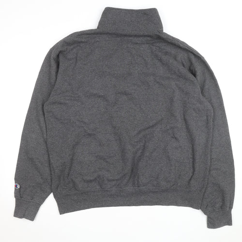 Champion Men’s Grey 1/4 Zip ELON Sweatshirt XL Fleece Pullover