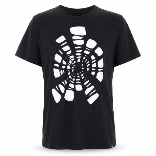 American Eagle Men's Black Classic Fit Spider Cut-Out T-Shirt M