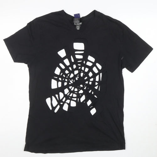 Old Navy Men's Black Classic Fit Cut-Out Tee V-Neck Size M