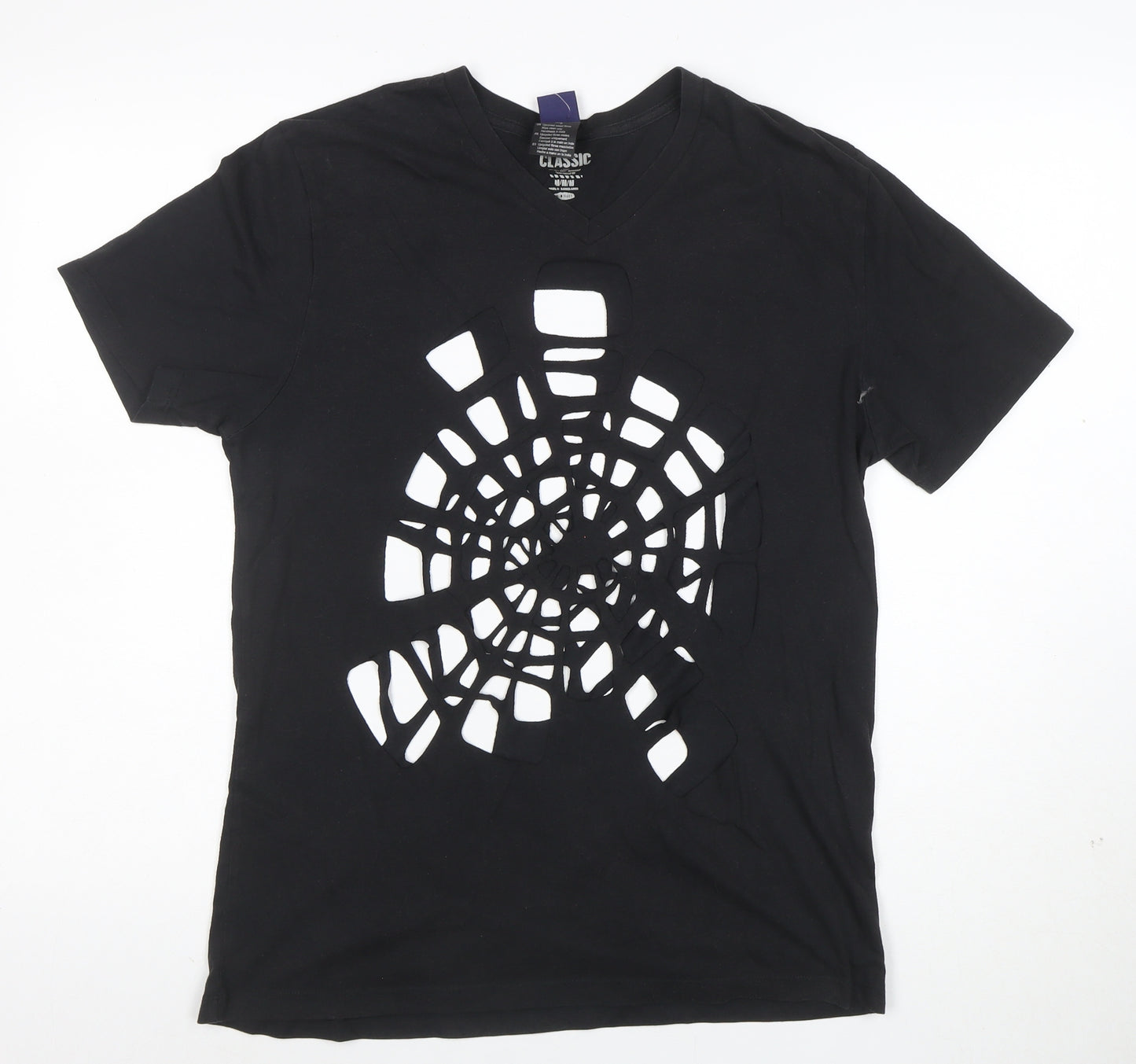 Old Navy Men's Black Classic Fit Cut-Out Tee V-Neck Size M
