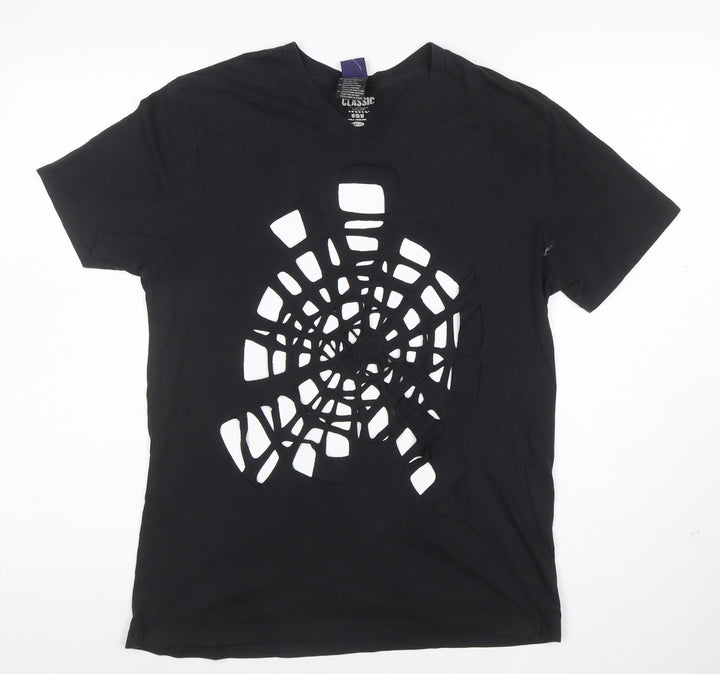 Old Navy Men's Black Classic Fit Cut-Out Tee V-Neck Size M