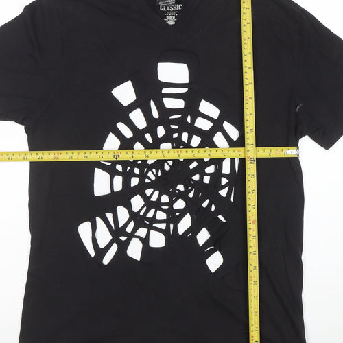 Old Navy Men's Black Classic Fit Cut-Out Tee V-Neck Size M