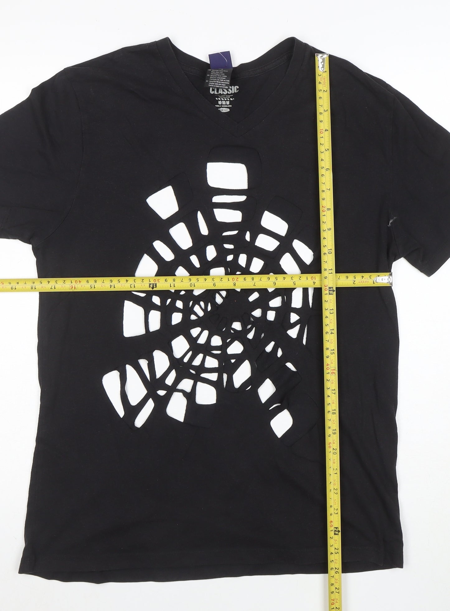 Old Navy Men's Black Classic Fit Cut-Out Tee V-Neck Size M