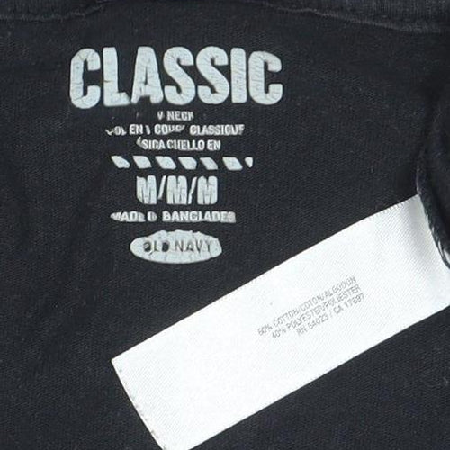 Old Navy Men's Black Classic Fit Cut-Out Tee V-Neck Size M