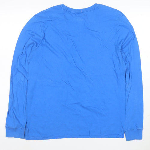Nike Men's Blue Long Sleeve Graphic Athletic T-Shirt Size M