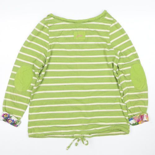 Joules Women's Green Striped Cotton Boat Neck Tunic Top XS