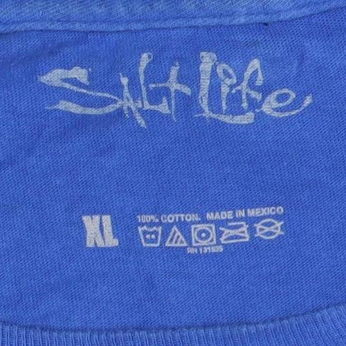 Salt Life Men's Blue XL Long Sleeve Fishing Graphic T-Shirt