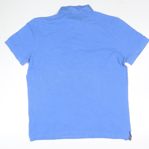 Hugo Boss Mens Blue XL Regular Fit Pima Cotton Polo Shirt