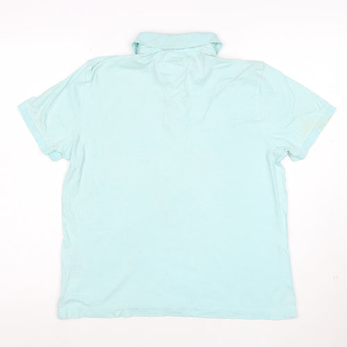 Tommy Hilfiger Men's Blue Custom Fit Cotton Polo Shirt Size S