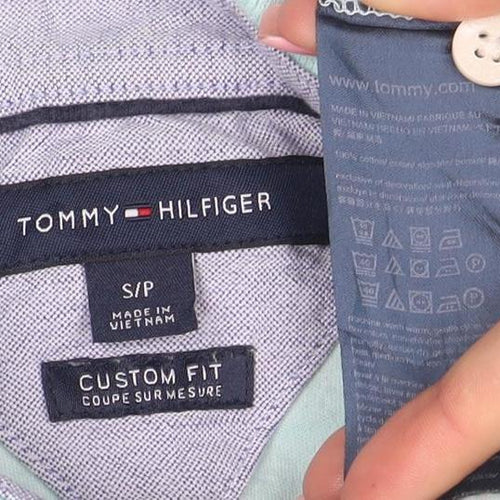 Tommy Hilfiger Men's Blue Custom Fit Cotton Polo Shirt Size S