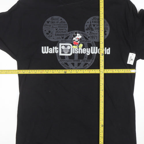 Hanes Disney Parks Men's Black Long Sleeve Walt Disney World T-Shirt L