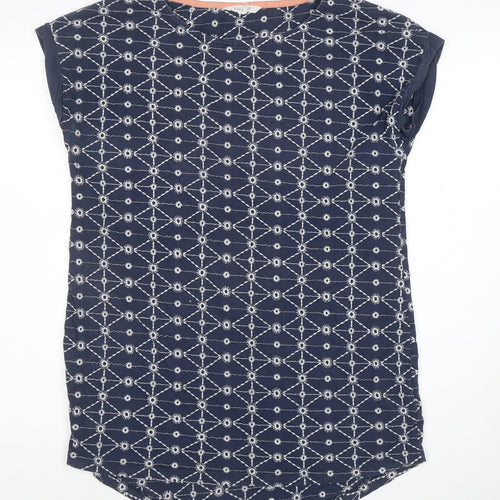 White Stuff Women Blue Embroidered Shift Dress Size 12