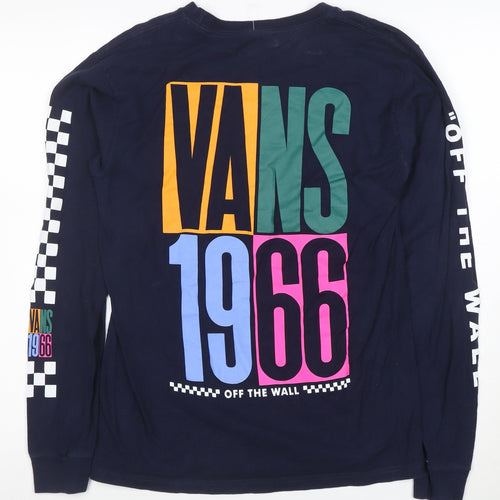 Vans Men's Blue Long Sleeve Pullover Sweatshirt Small