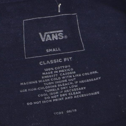 Vans Men's Blue Long Sleeve Pullover Sweatshirt Small