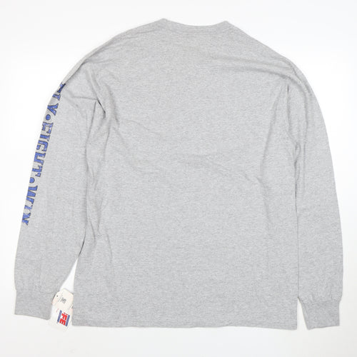 Soffe Men's Grey Air Force Long Sleeve Graphic T-Shirt Size L