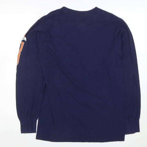 NFL Team Apparel Men's Navy Denver Broncos Long Sleeve T-Shirt Size S