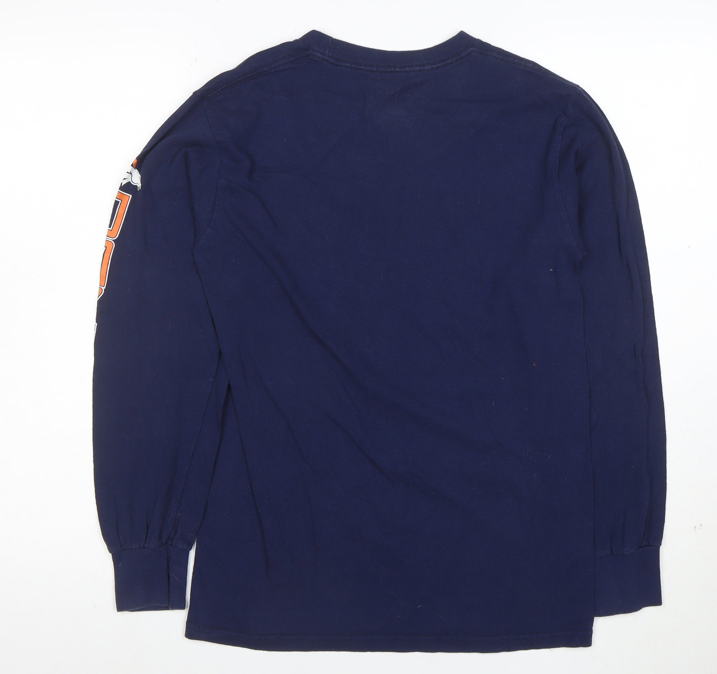 NFL Team Apparel Men's Navy Denver Broncos Long Sleeve T-Shirt Size S