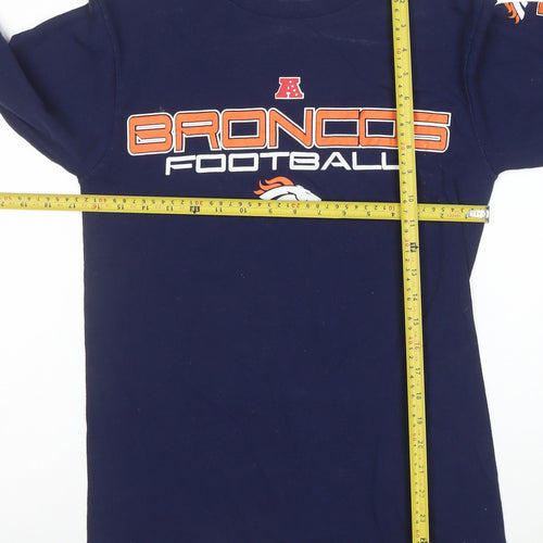 NFL Team Apparel Men's Navy Denver Broncos Long Sleeve T-Shirt Size S