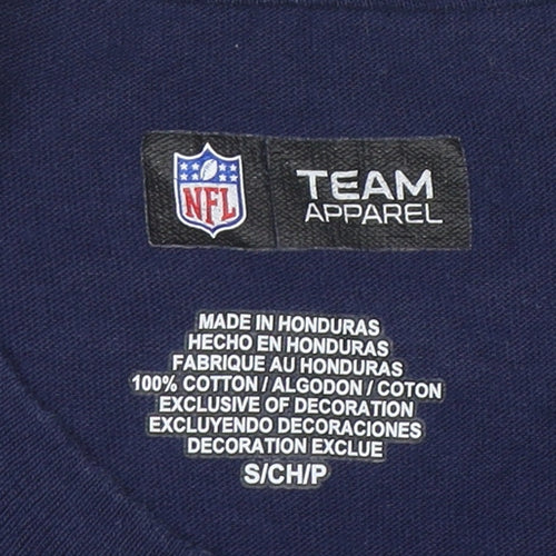 NFL Team Apparel Men's Navy Denver Broncos Long Sleeve T-Shirt Size S
