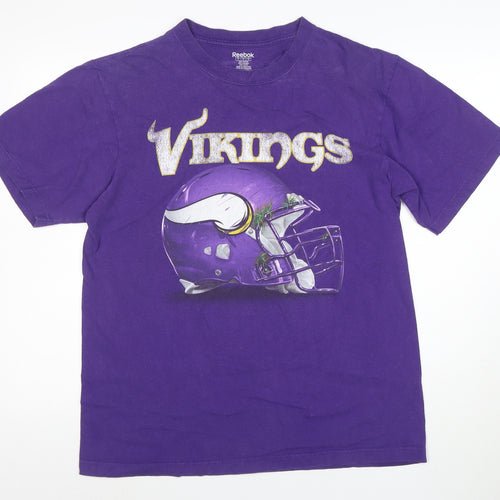 Reebok Men's Purple Minnesota Vikings Graphic T-Shirt Size L