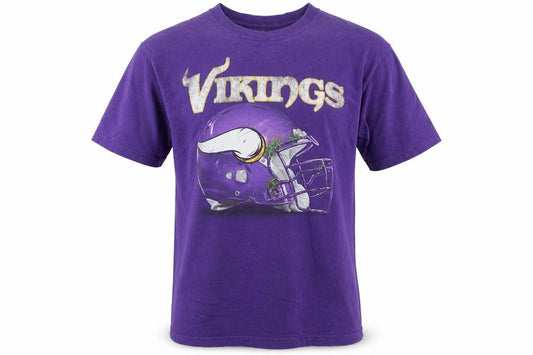 Front view of Reebok Men's Purple Minnesota Vikings Graphic T-Shirt, size L