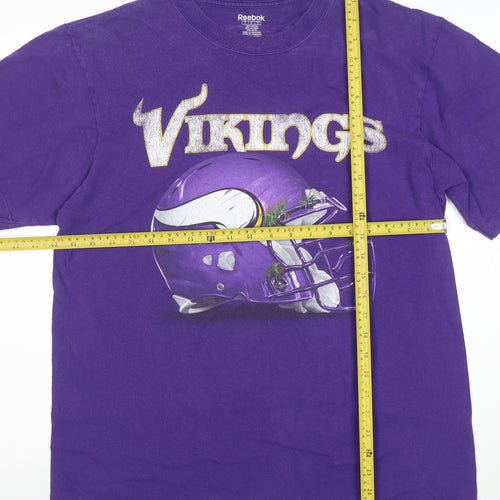 Reebok Men's Purple Minnesota Vikings Graphic T-Shirt Size L