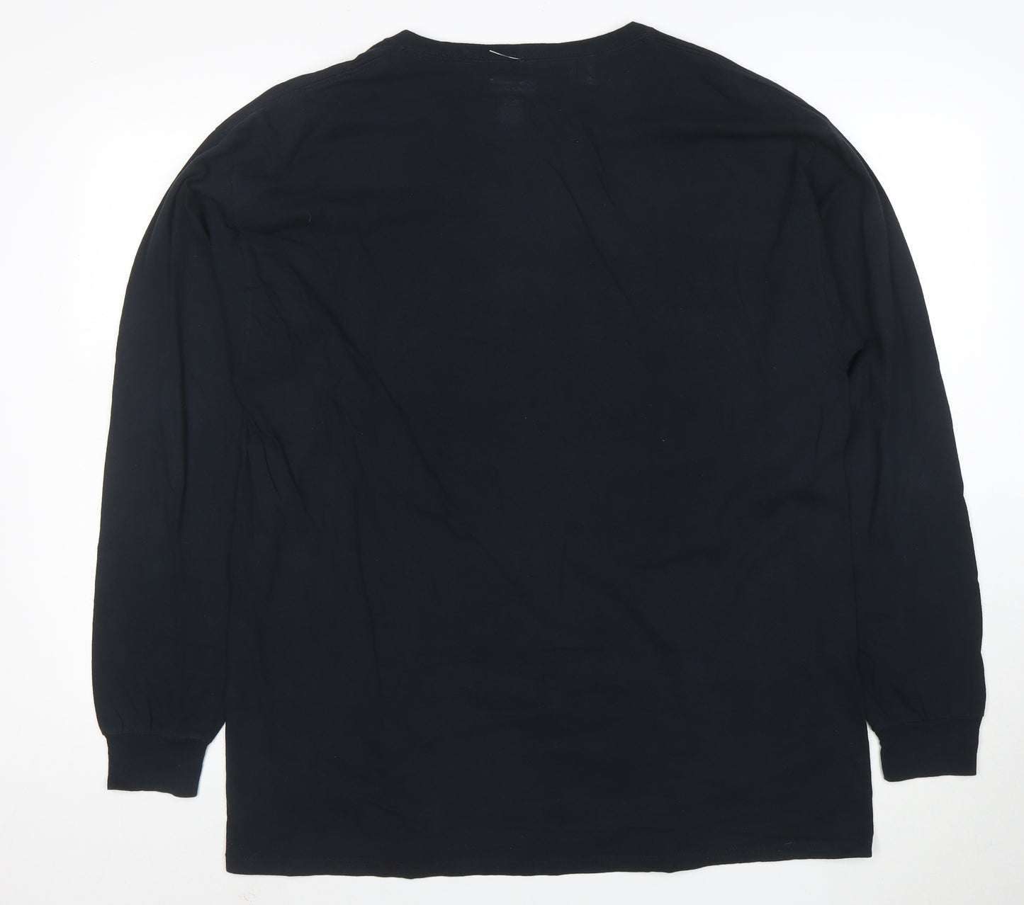 Champion Men's Black Long Sleeve Logo Graphic T-Shirt 1XL
