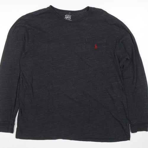 Ralph Lauren Polo Mens Black Long Sleeve Cotton T-Shirt L