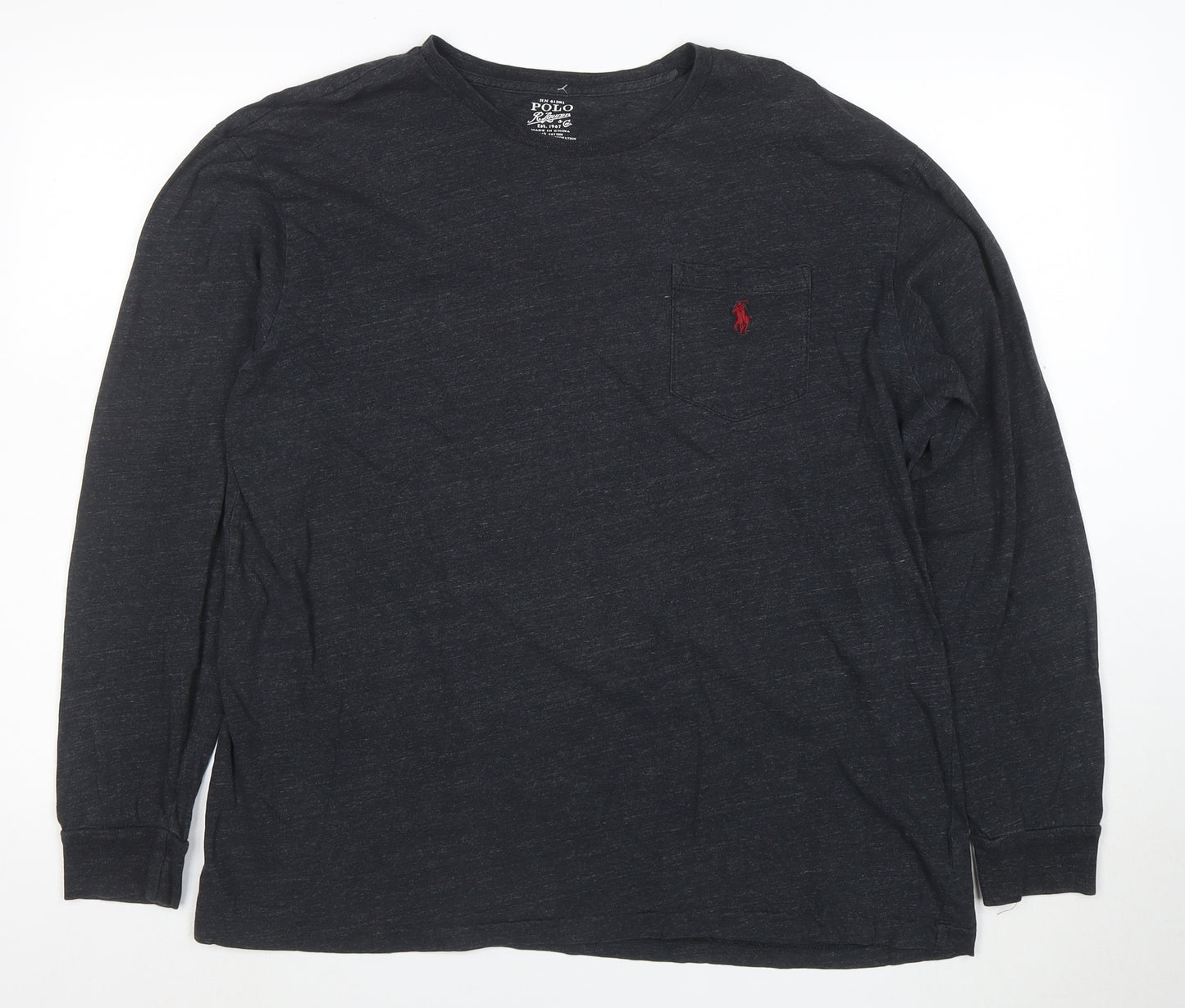 Ralph Lauren Polo Mens Black Long Sleeve Cotton T-Shirt L