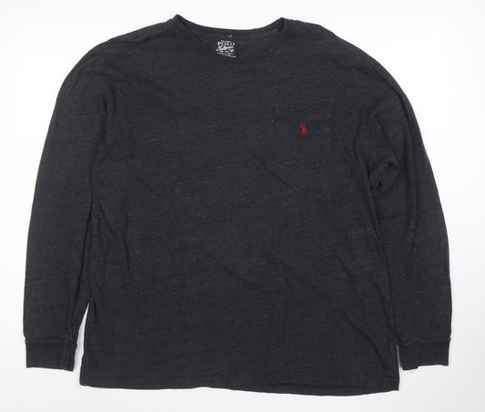 Ralph Lauren Polo Mens Black Long Sleeve Cotton T-Shirt L