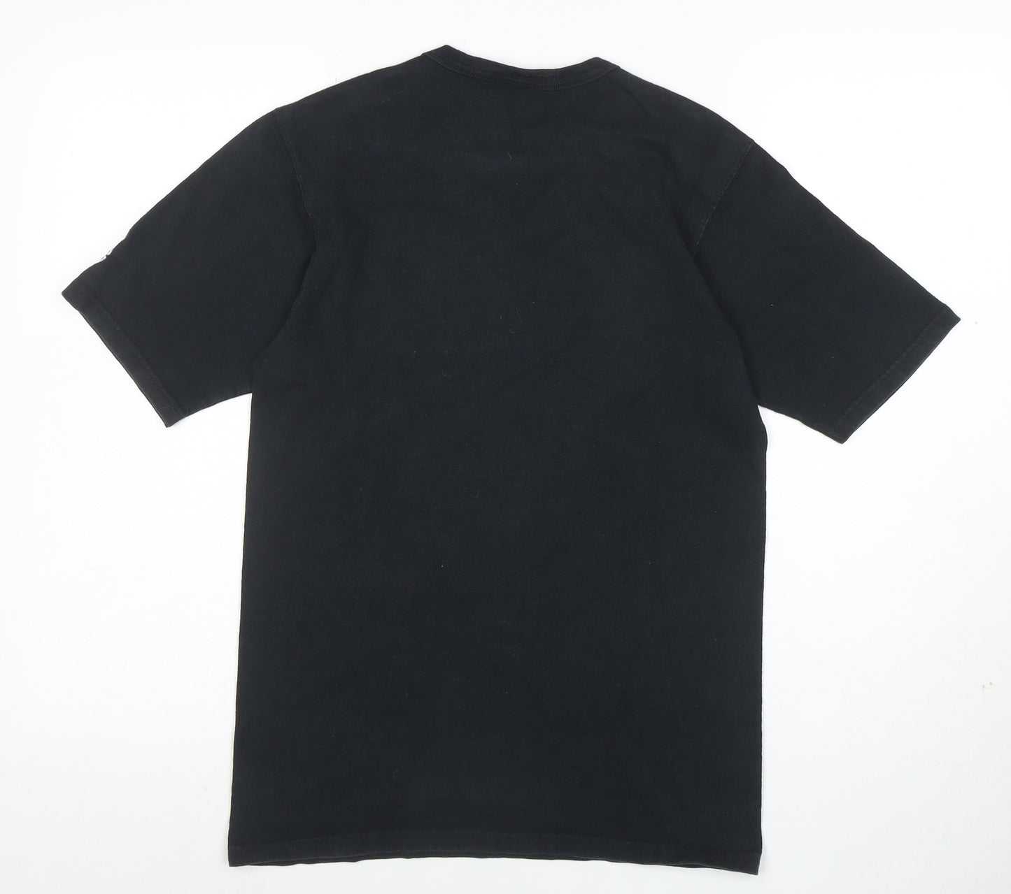 Champion Men Black Small Logo Cotton Crew Neck T-Shirt