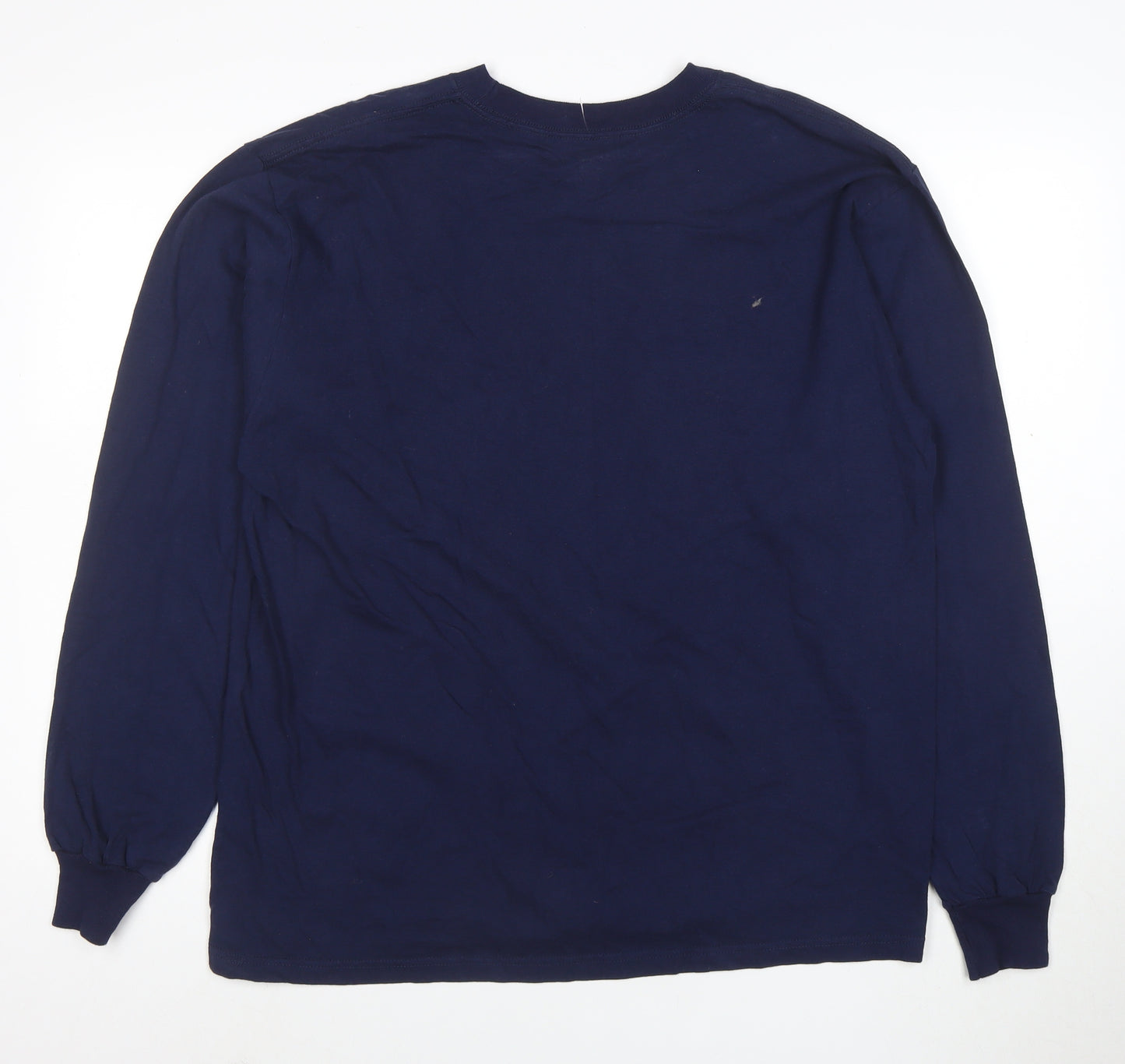Reebok Men’s Navy New England Patriots Long Sleeve T-Shirt Size L
