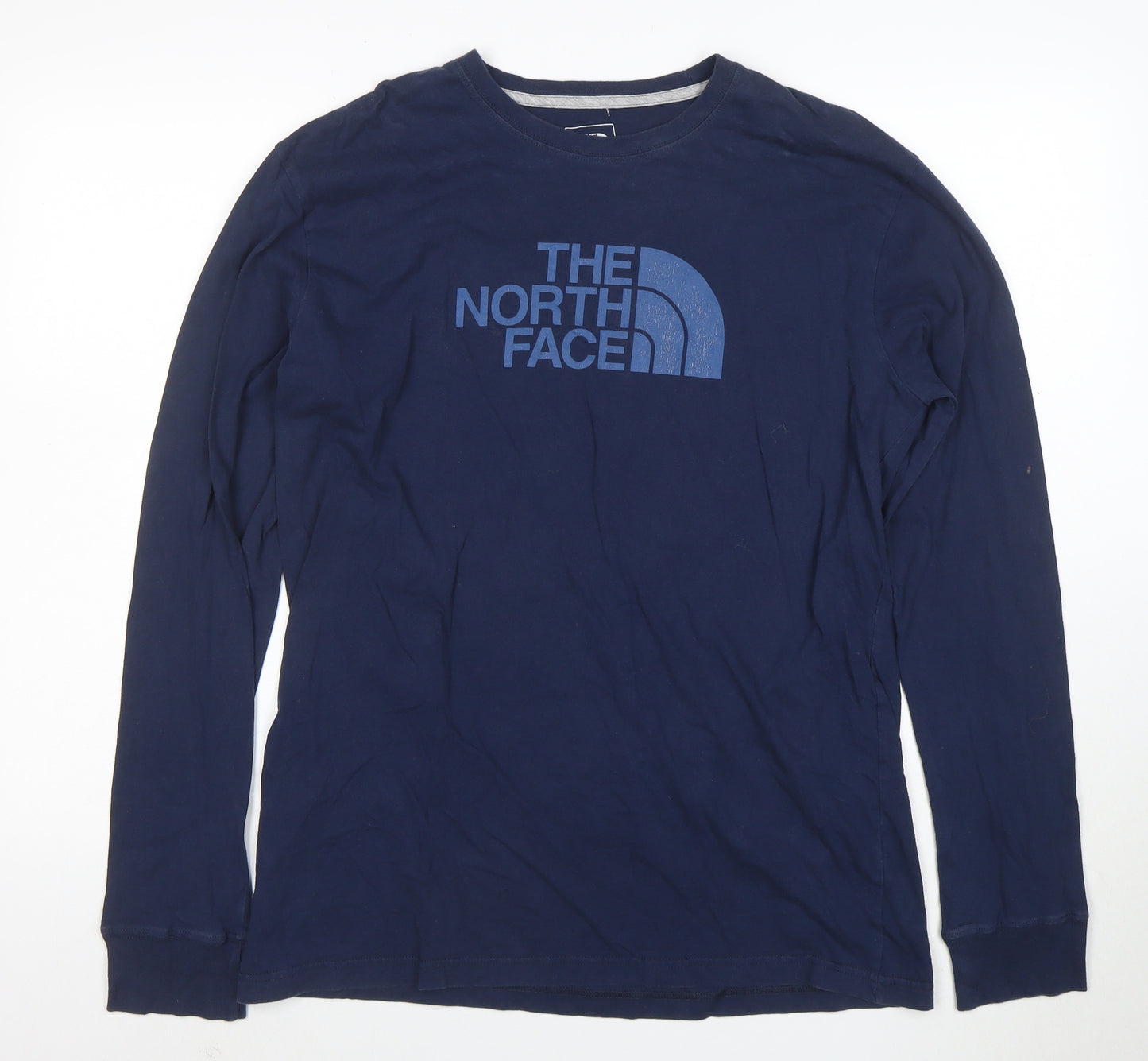 The North Face Men's Navy Long Sleeve Classic Fit Cotton T-Shirt M