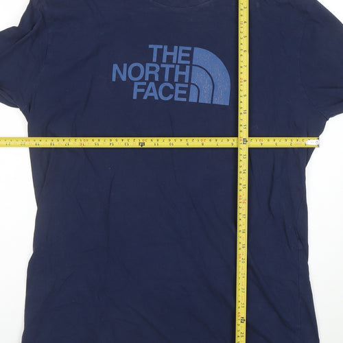The North Face Men's Navy Long Sleeve Classic Fit Cotton T-Shirt M