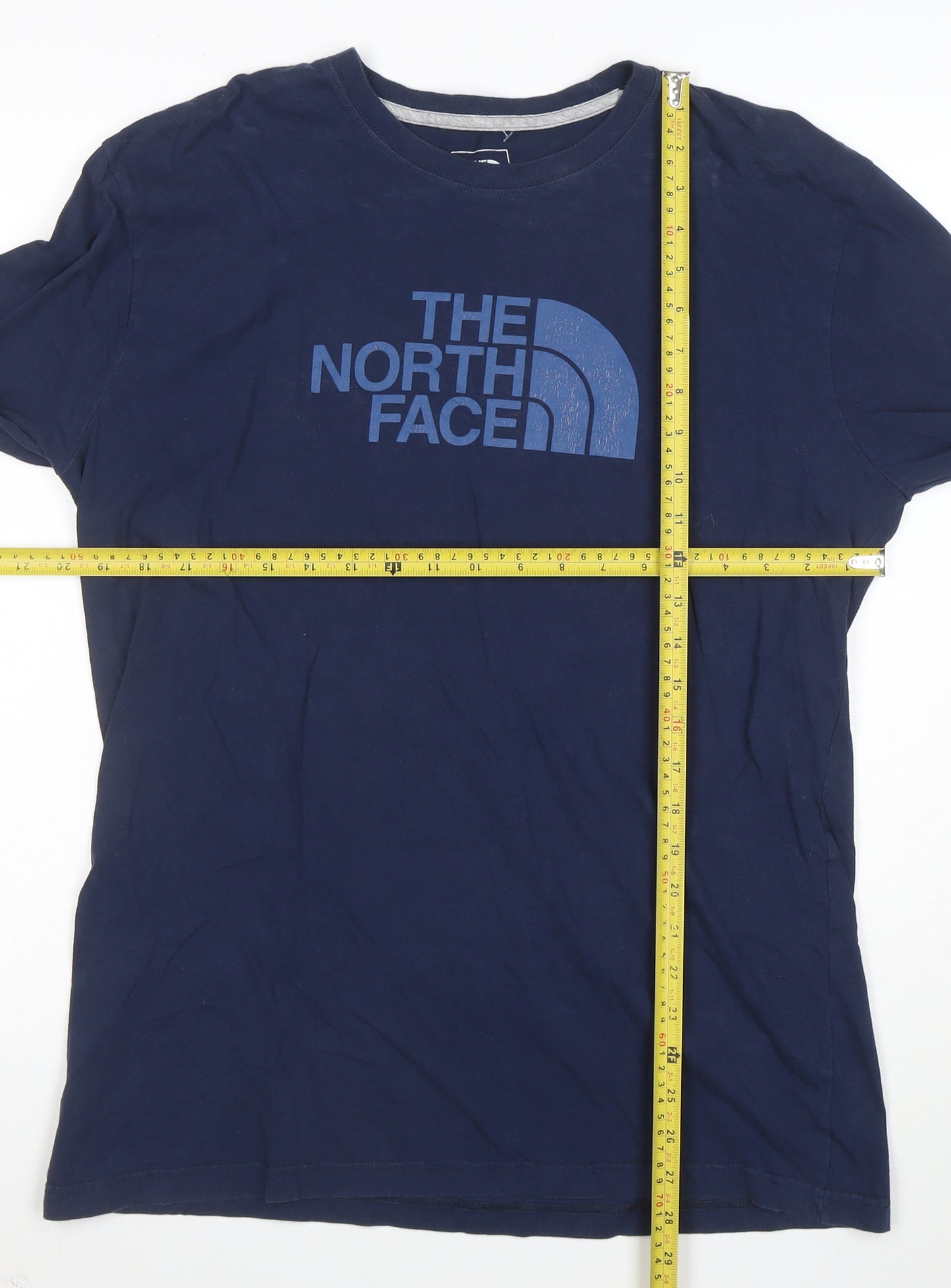 The North Face Men's Navy Long Sleeve Classic Fit Cotton T-Shirt M