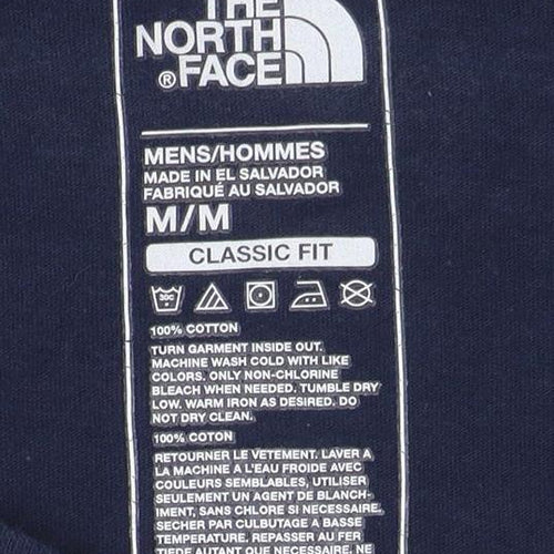 The North Face Men's Navy Long Sleeve Classic Fit Cotton T-Shirt M