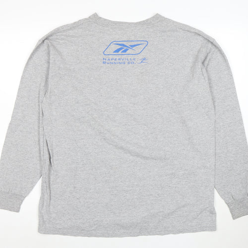 Reebok Men’s Grey Chicago Marathon 2003 Long Sleeve Sports T-Shirt L