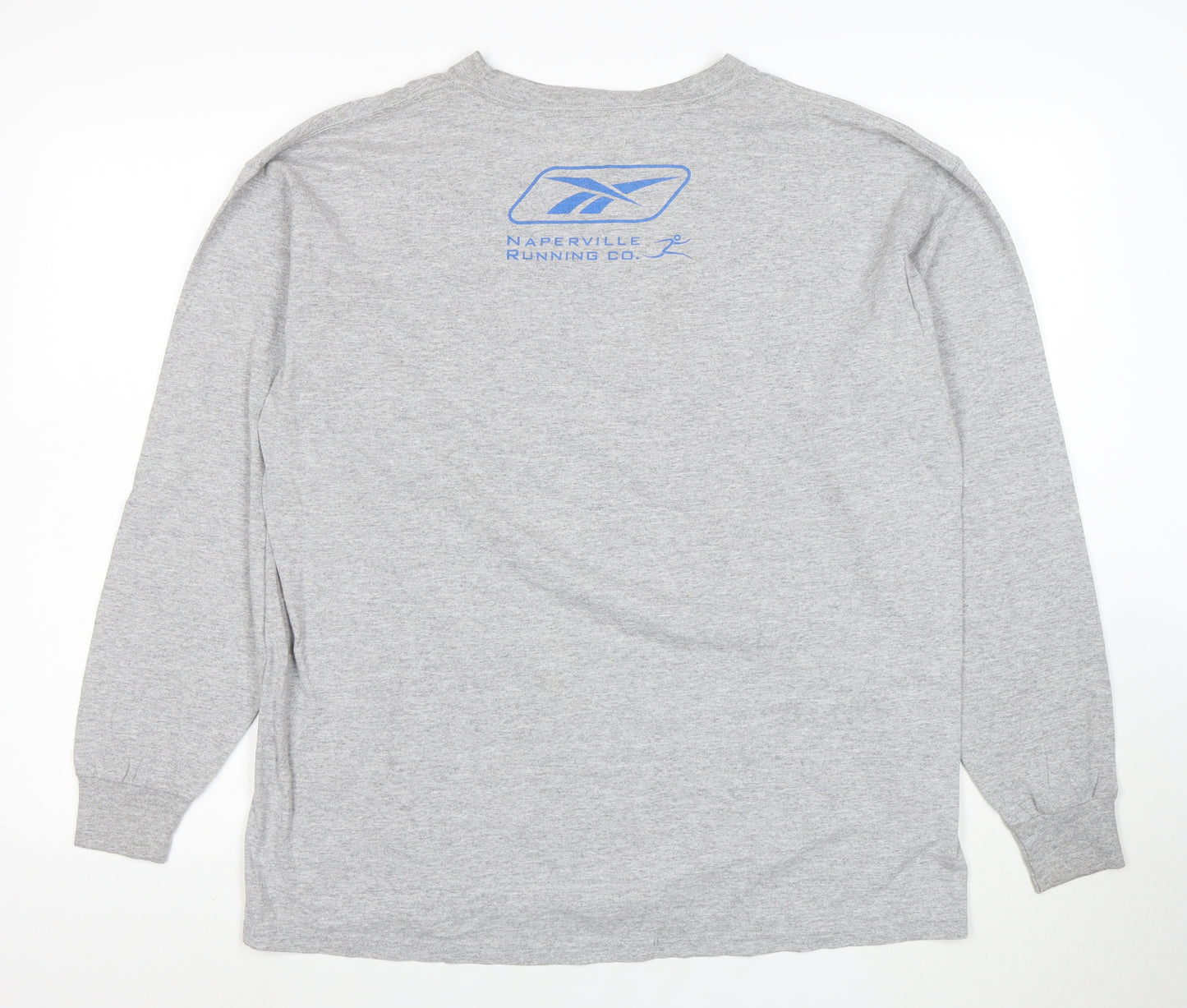 Reebok Men’s Grey Chicago Marathon 2003 Long Sleeve Sports T-Shirt L