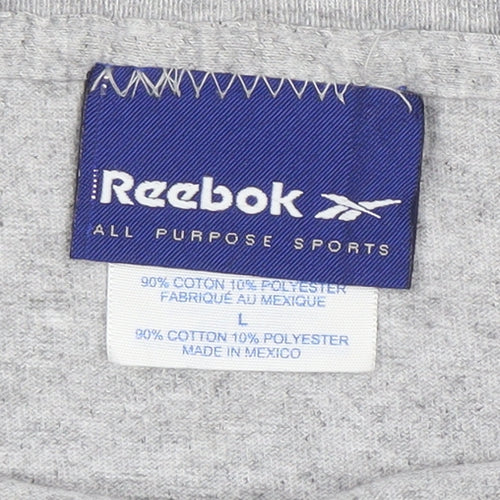 Reebok Men’s Grey Chicago Marathon 2003 Long Sleeve Sports T-Shirt L