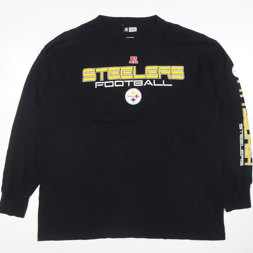 NFL Team Apparel Men's Black XL Steelers Long Sleeve Football T-Shirt